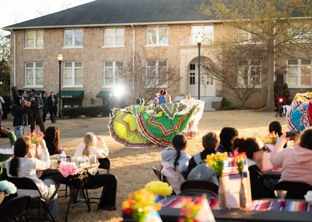 LASO students gathering together at a community event